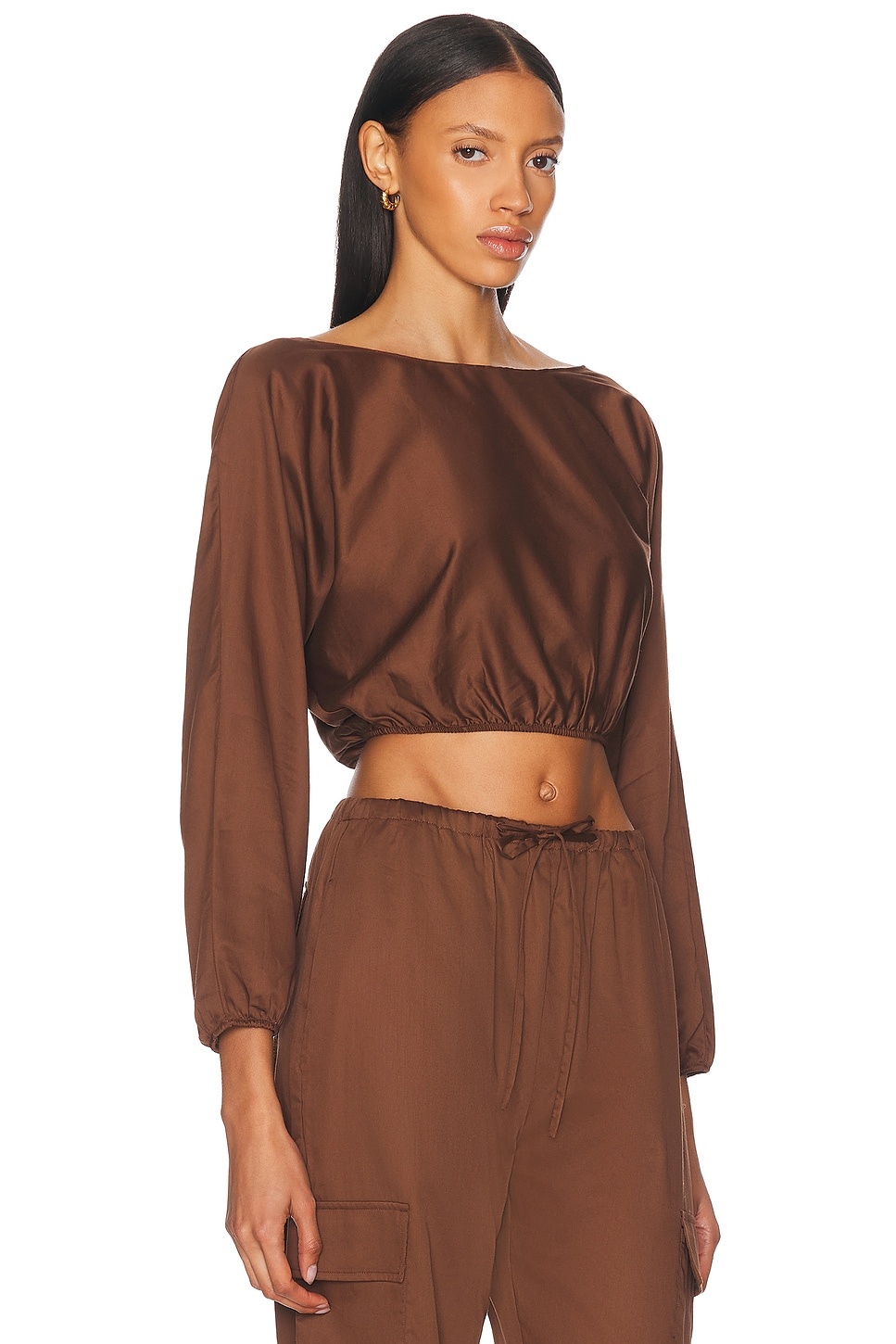 Yoko Long Sleeve Blouson Top - 2