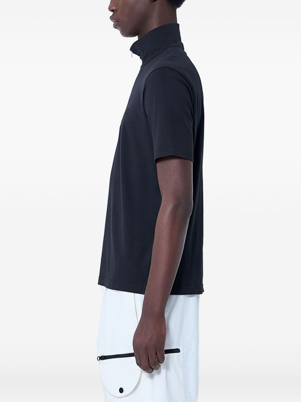 half-zip cotton polo shirt - 3
