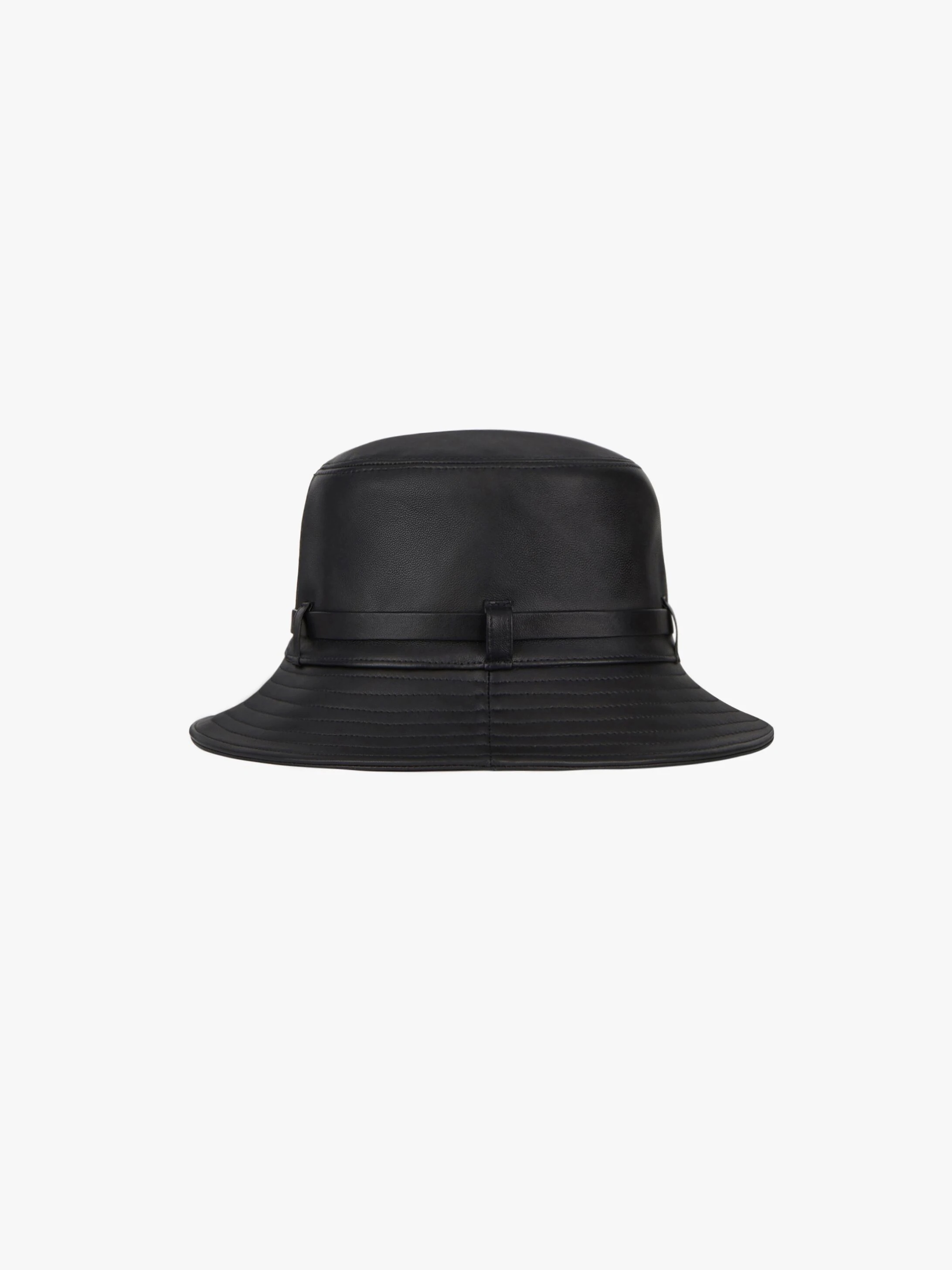 BUCKET IN LEATHER WITH 4G PADLOCK - 3
