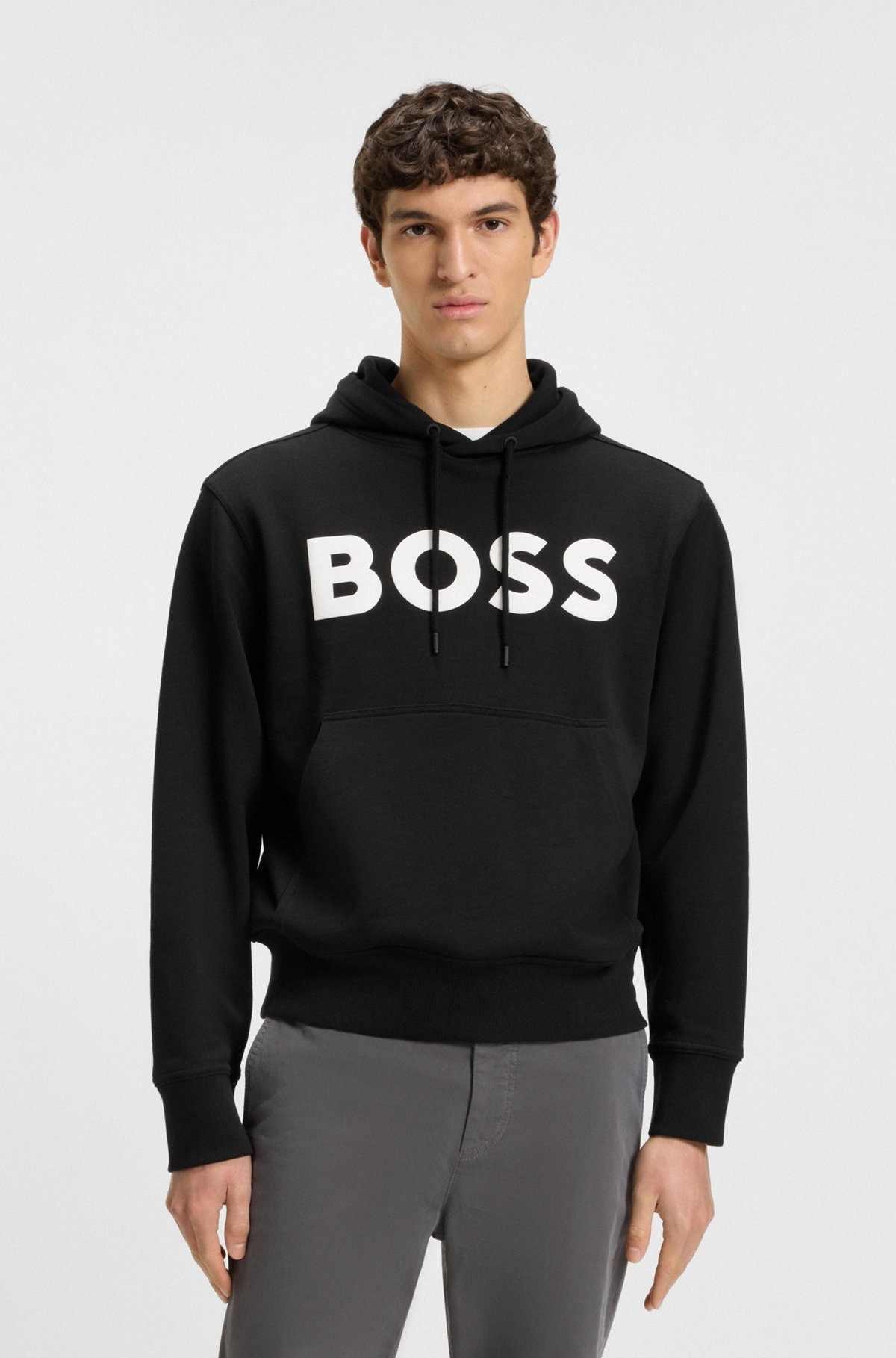 RELAXED-FIT HOODIE IN COTTON TERRY WITH LARGE LOGO - 2