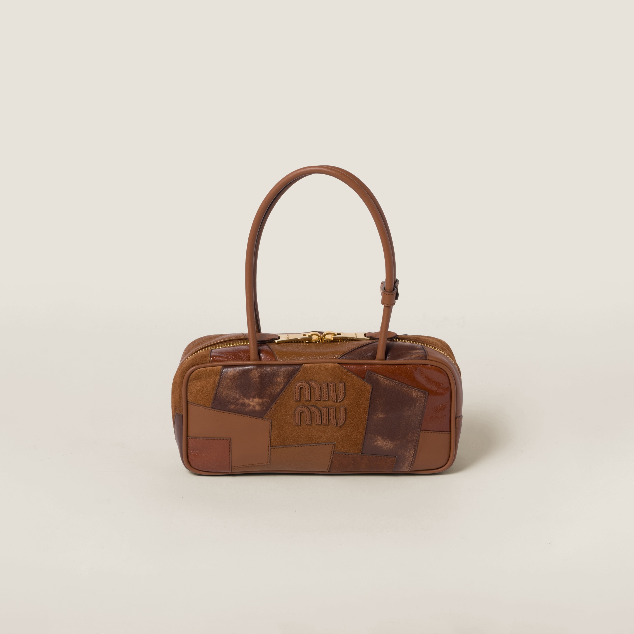 Beau  leather patchwork bag - 1