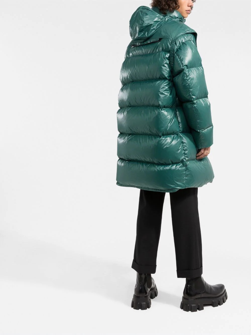 funnel neck padded coat - 4