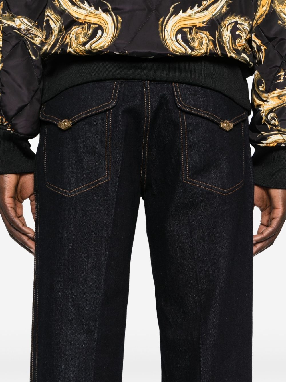 mid-rise tapered jeans - 5