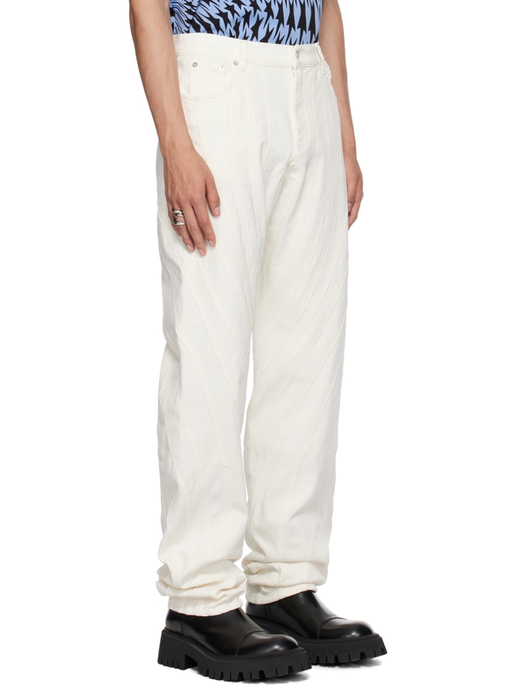 White Spiral Jeans - 2