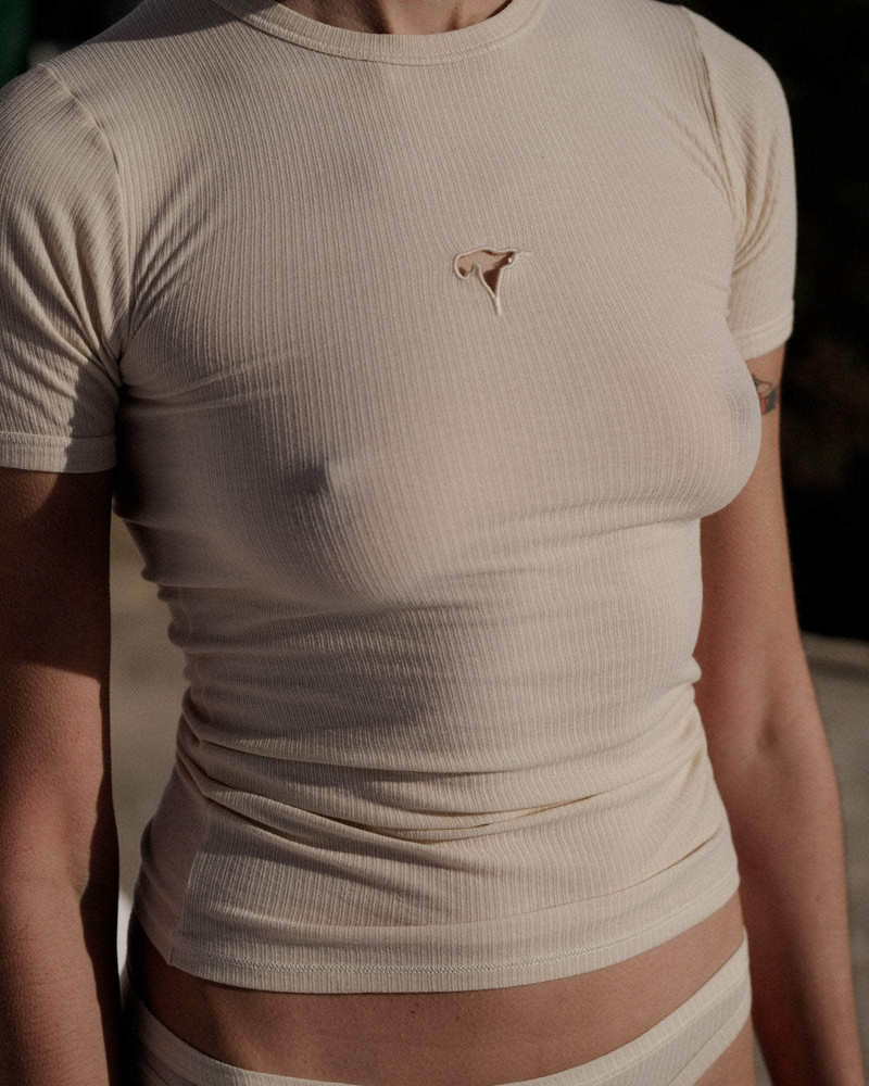 Incus Tee Shirt - Fine Organic Cotton Rib 3