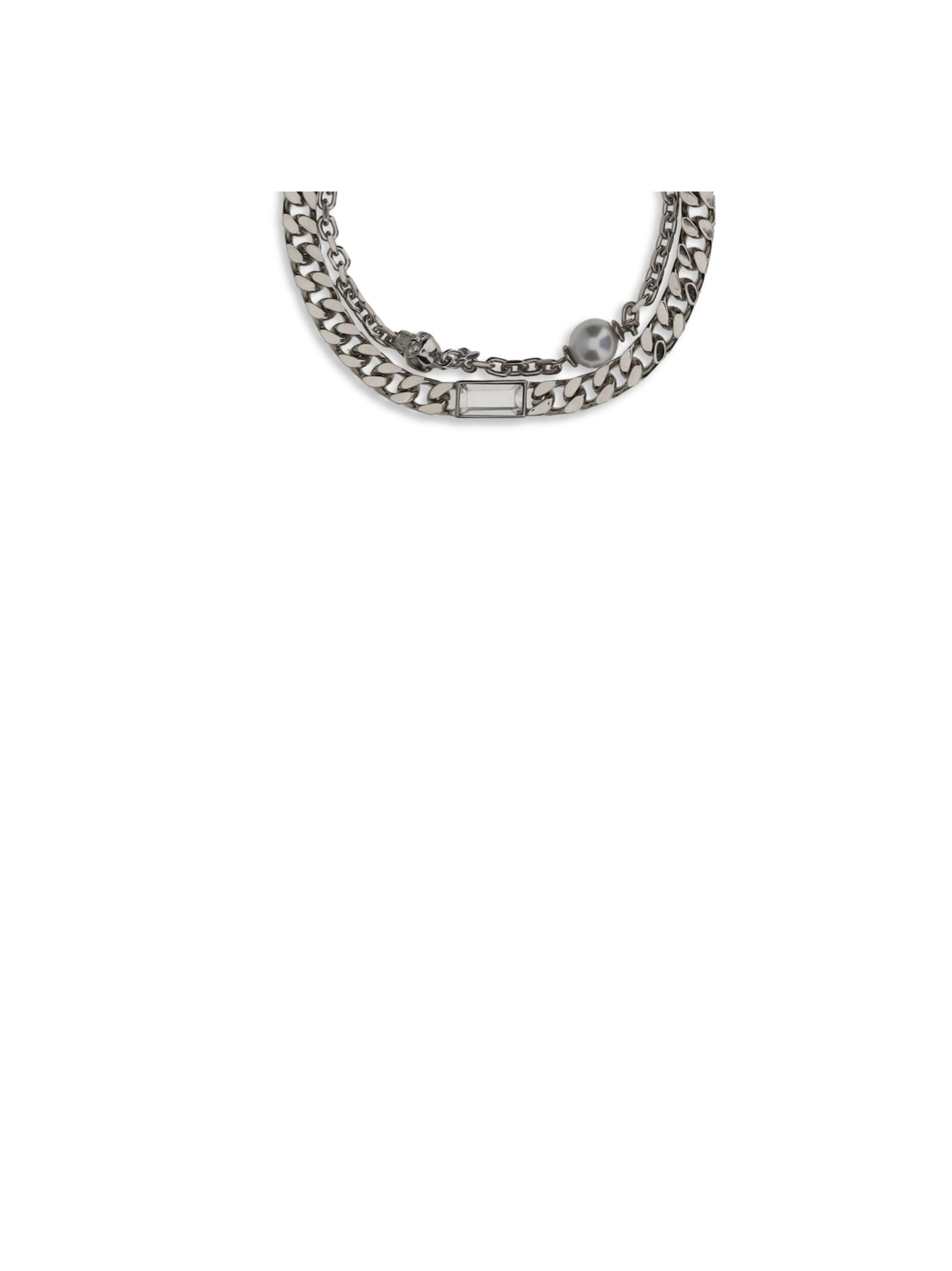 Alexander Mcqueen Men Skl & Pearl Bracelet - 3