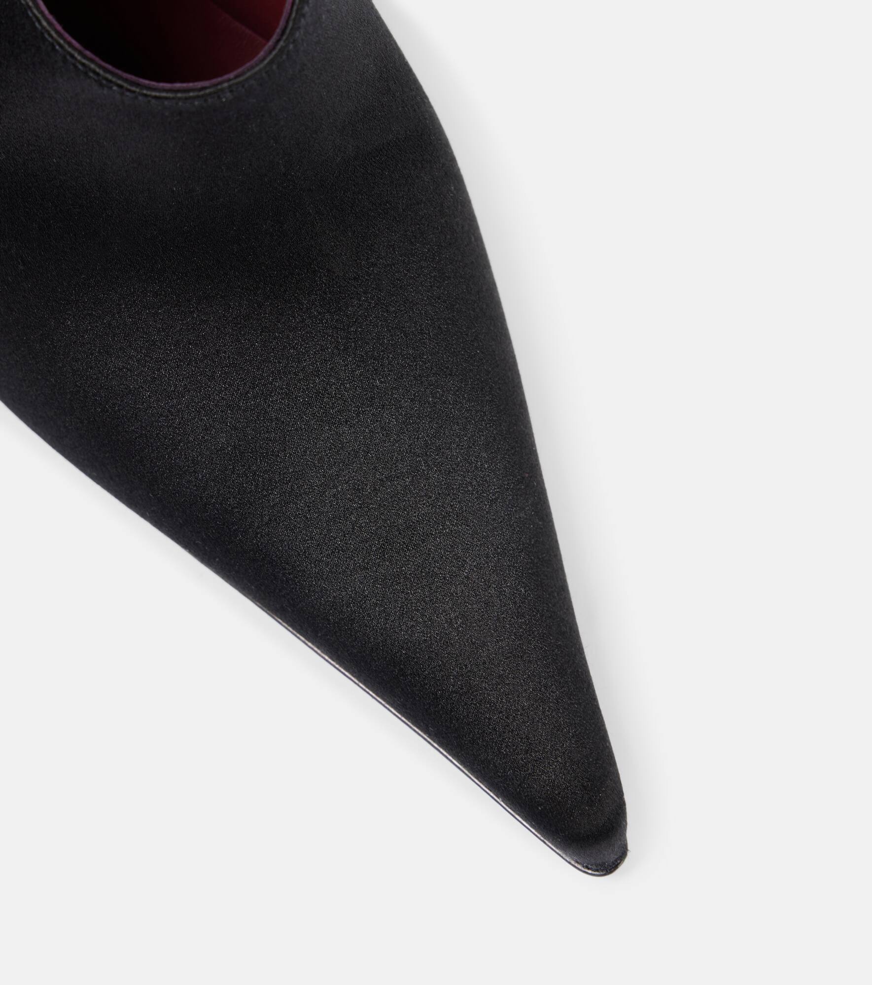 Floral-appliqué satin pumps - 5