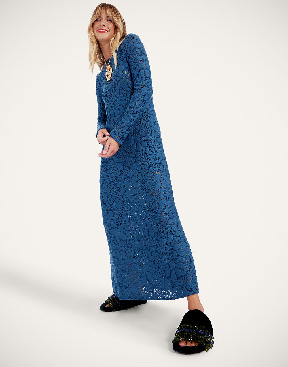 Lacey Long Sleeve Swing Dress - 6