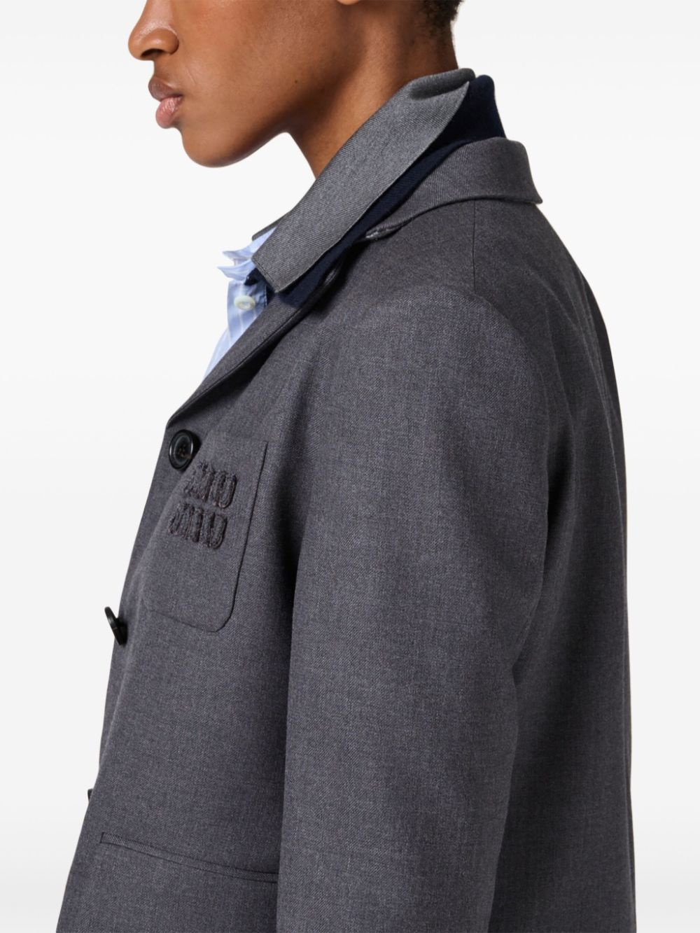single-breasted cropped blazer - 4
