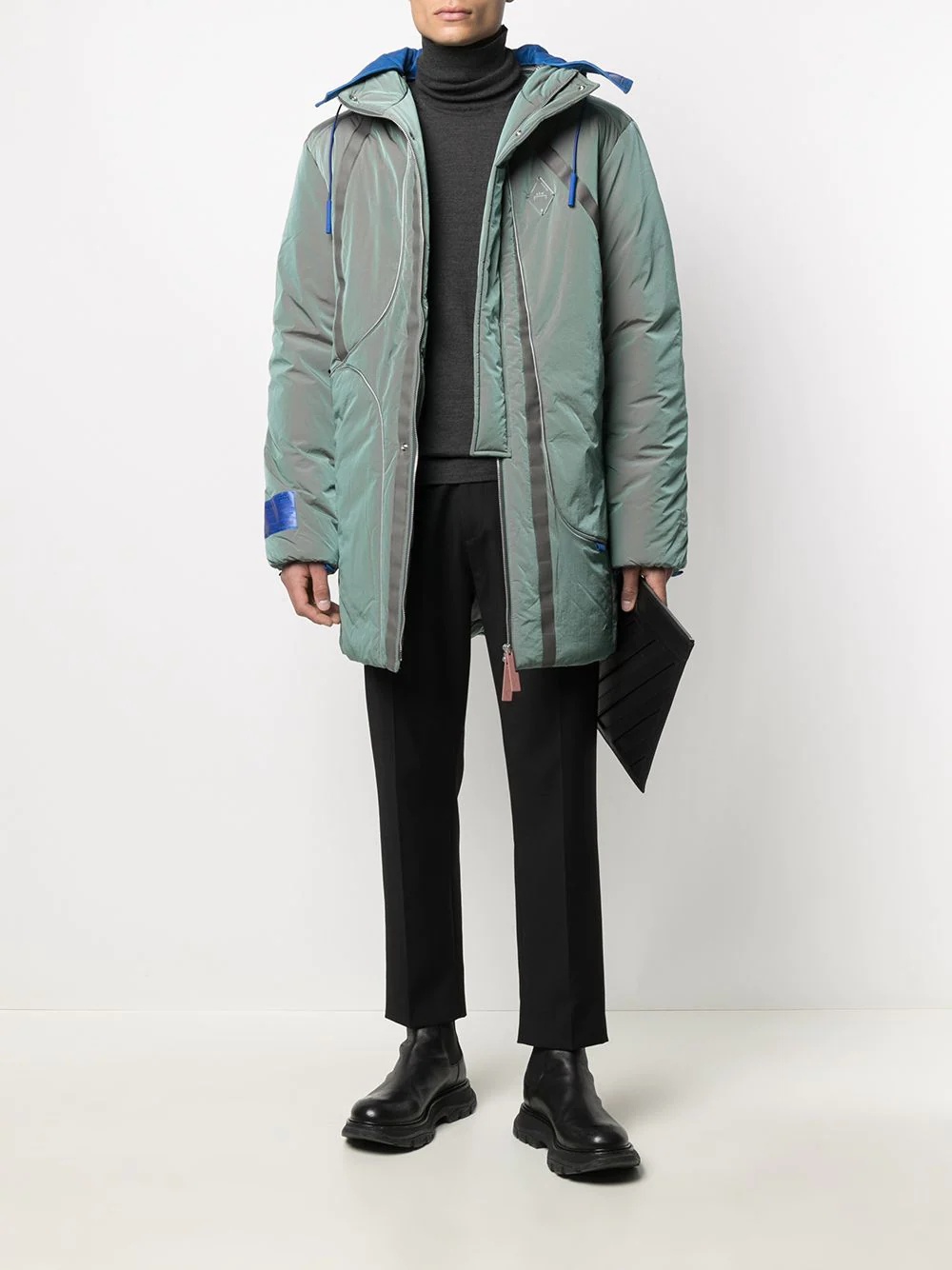 iridescent padded coat - 2