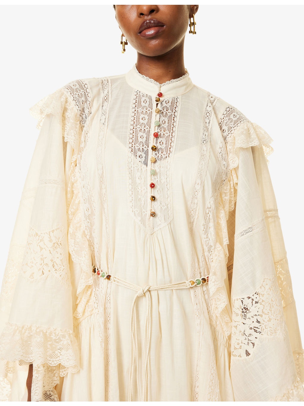 Rhiannon Lace Cotton-Poplin Midi Dress - 5