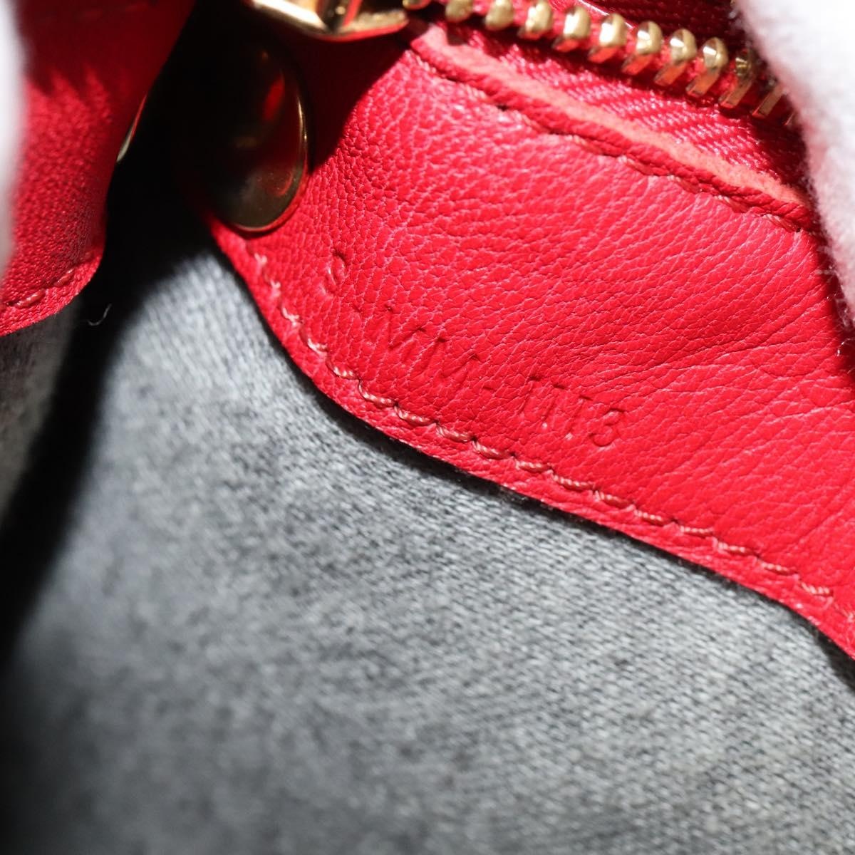 CELINE Trio Small Shoulder Bag Leather Red Gold - 12