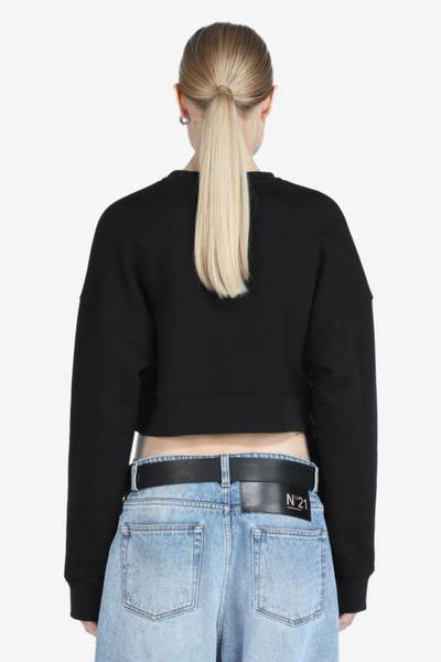 N°21 FEATHER-TRIMMED CROPPED SWEATSHIRT outlook