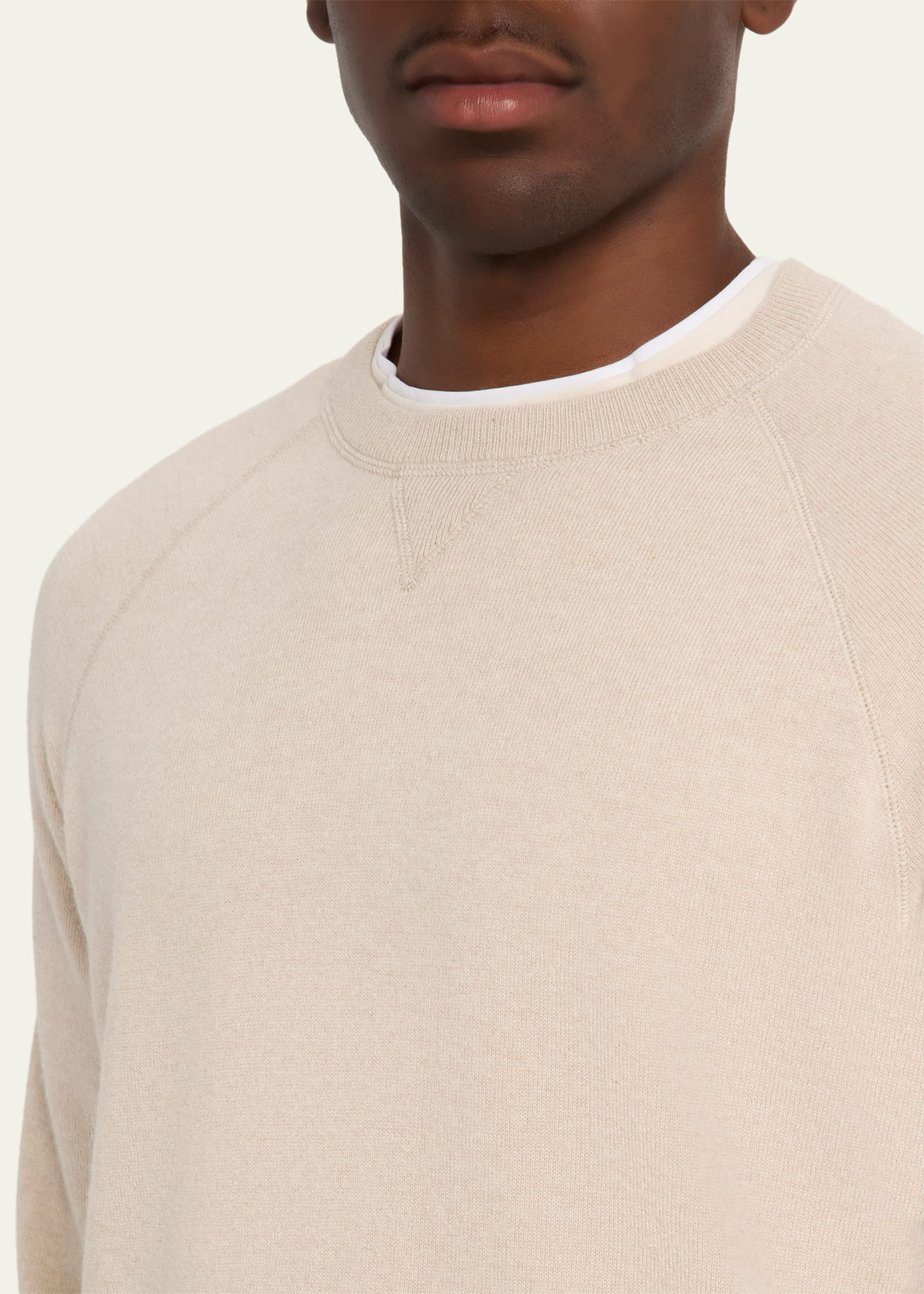 Men's Cashmere Raglan Crewneck Sweater - 5