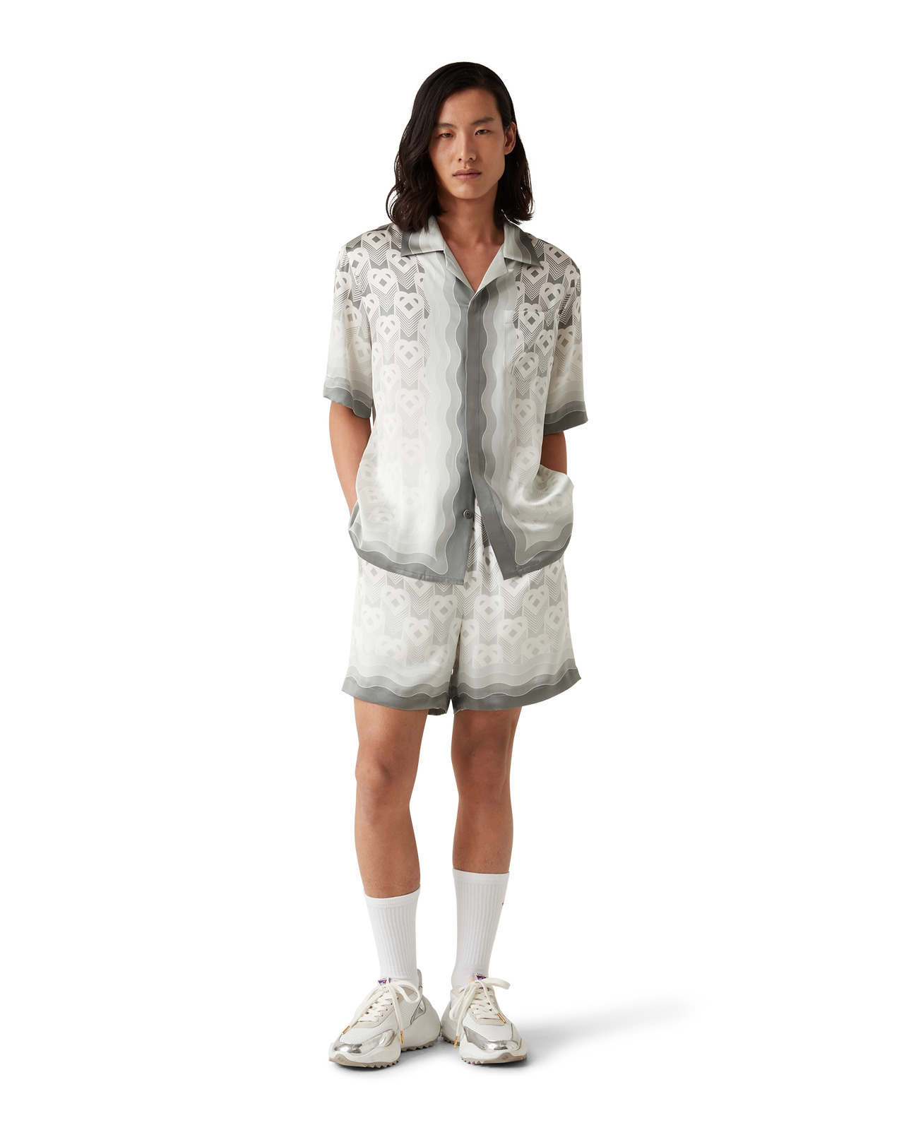 Gradient Heart Monogram Silk Shirt | Casablanca Paris - 2