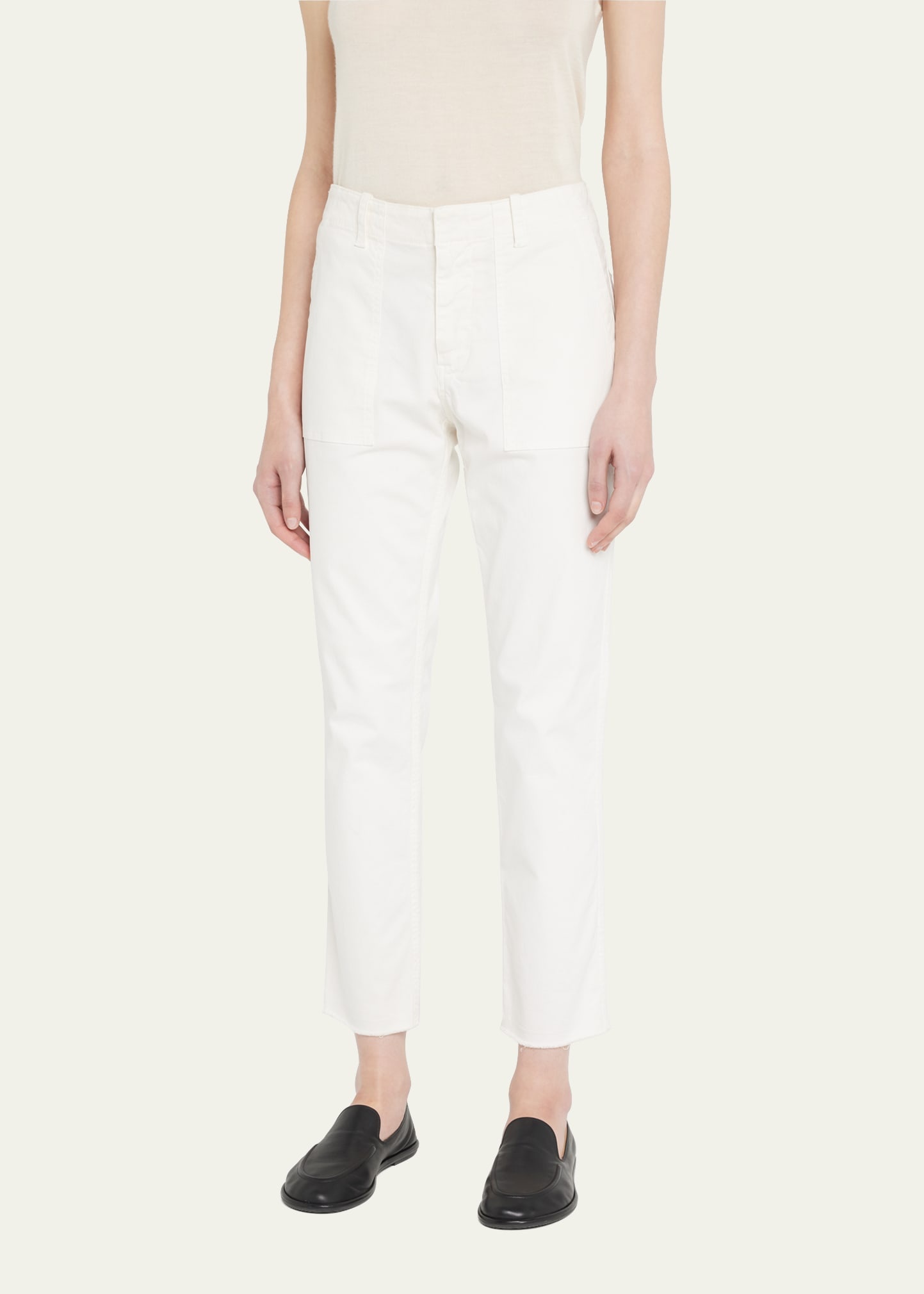 Jenna Cropped Raw-Edge Pants - 4