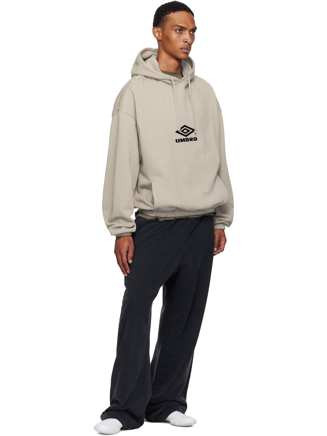 Taupe OG Logo Mask Hoodie - 5