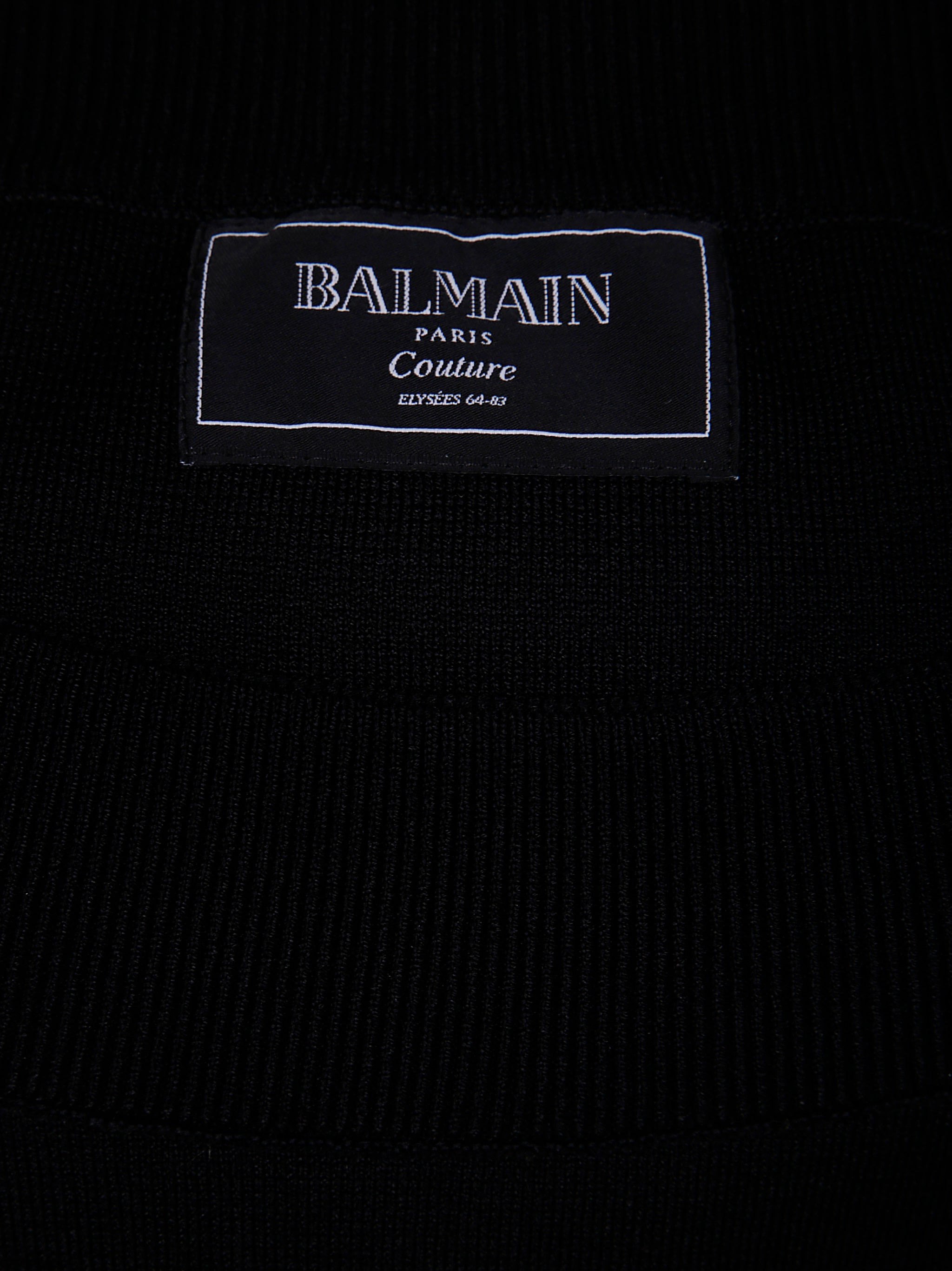 Balmain Women Ls Double Collar Knit Zipped Midi Dress - 3