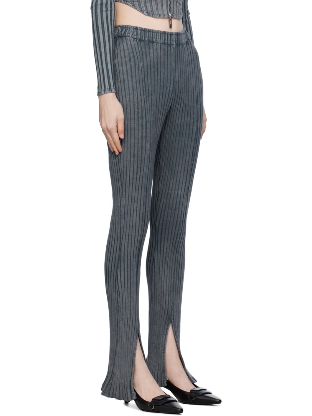 Gray Vented Leggings - 2