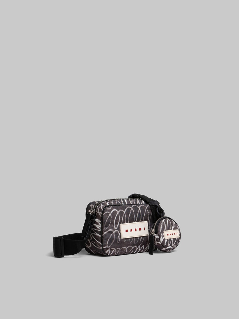 BLACK PUFF CAMERA BAG WITH MARNI SCRIBBLE PRINT - 6