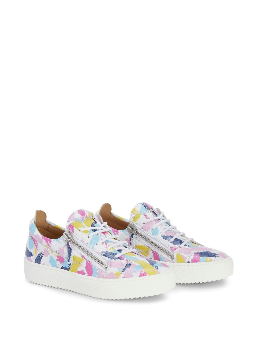 Gail brushstrokes-print low-top sneakers - 2