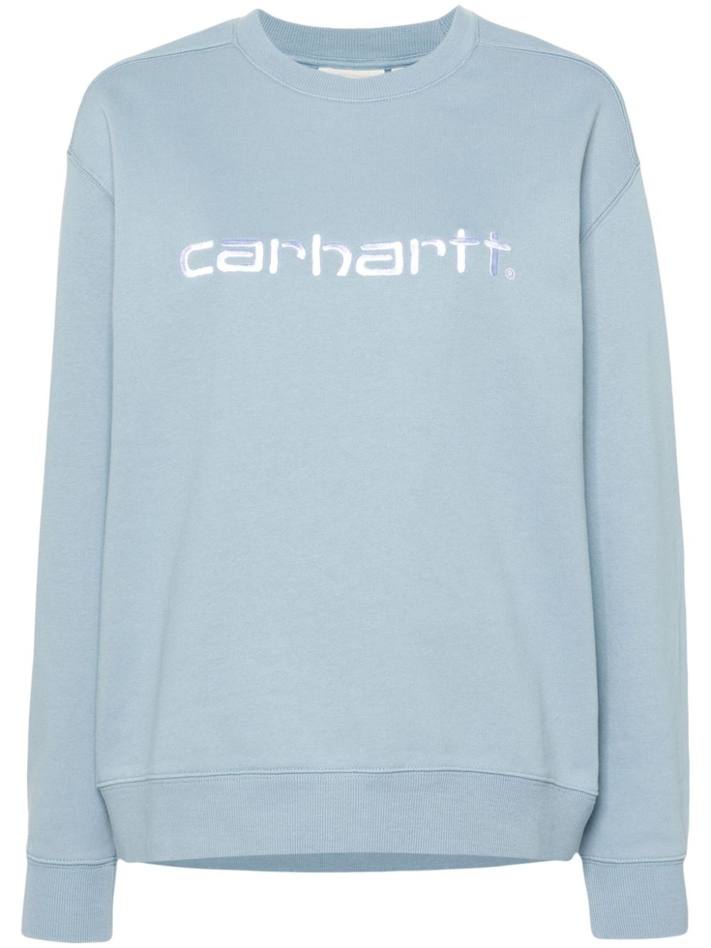 logo-embroidered cotton sweatshirt - 1