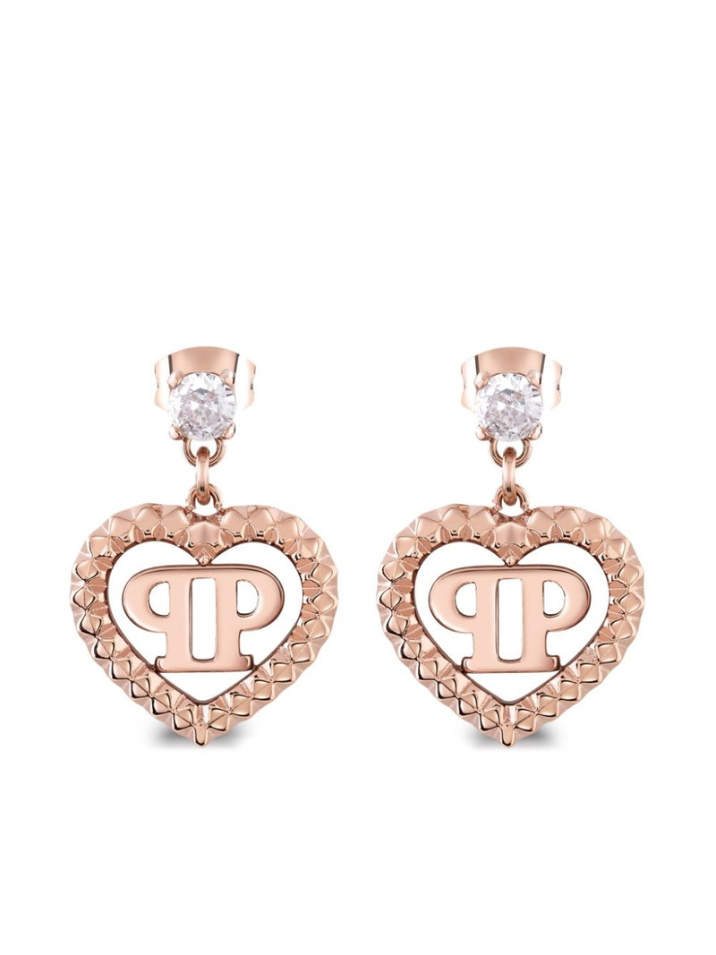 rocked hearts pendant earrings 1