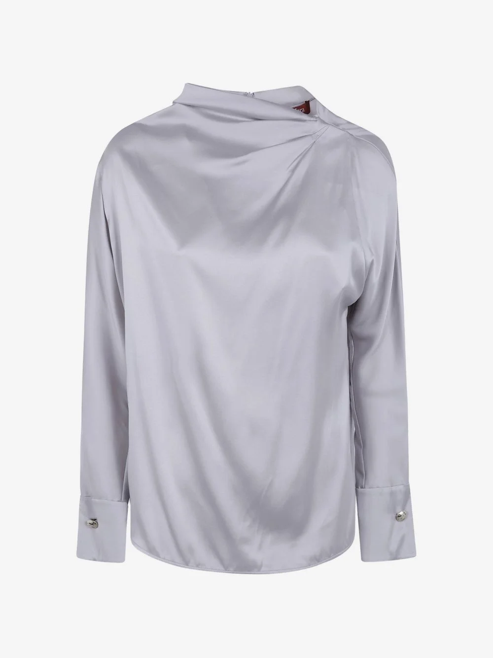 draped silk shirt - 1