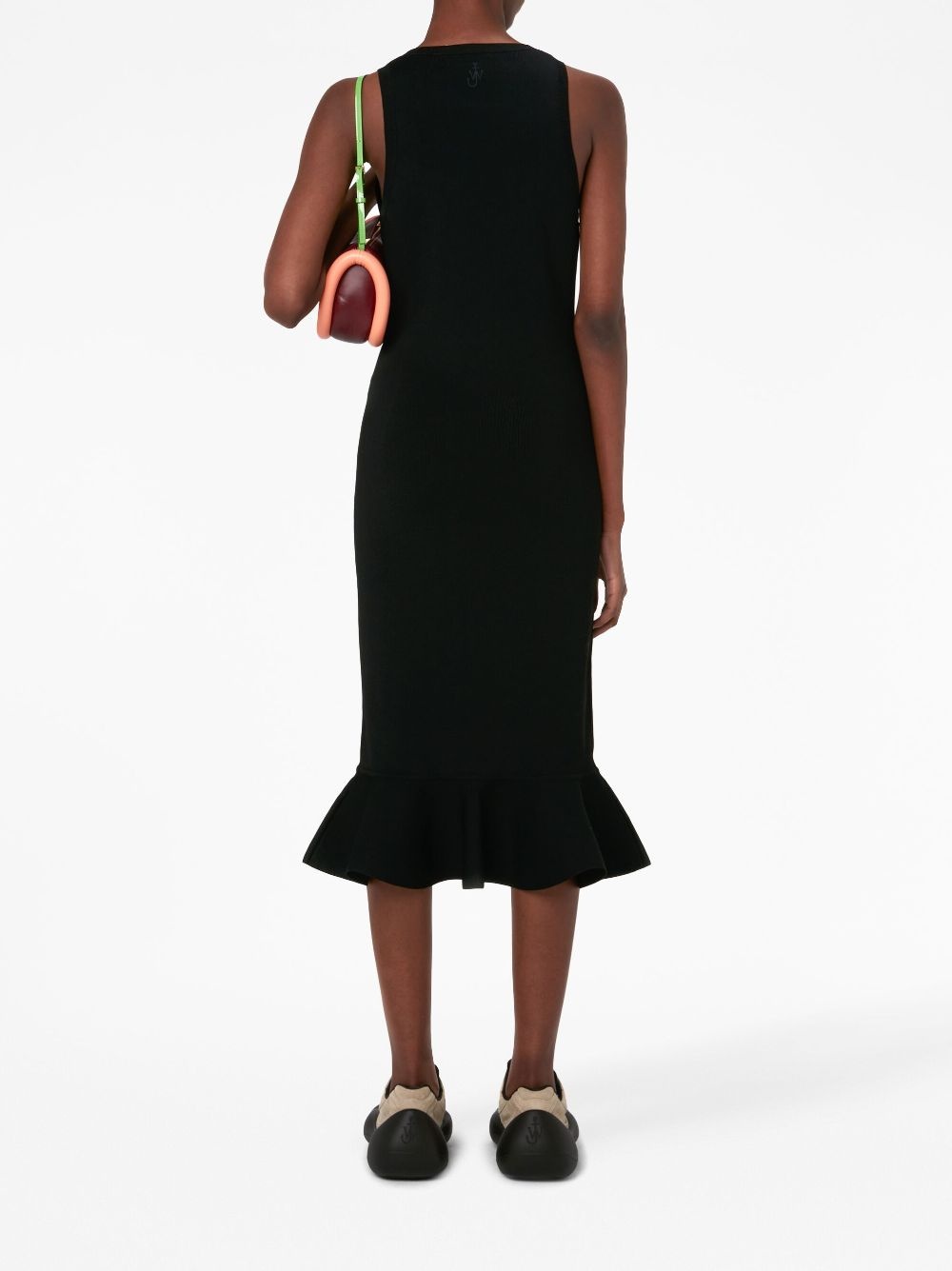 ruffled-trim sleeveless midi dress - 4