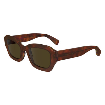 Longchamp Sunglasses Textured Brown - OTHER outlook