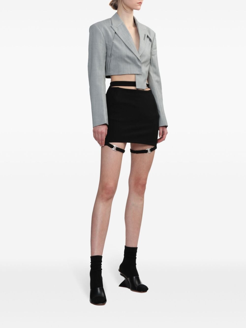 asymmetric virgin-wool blazer - 2