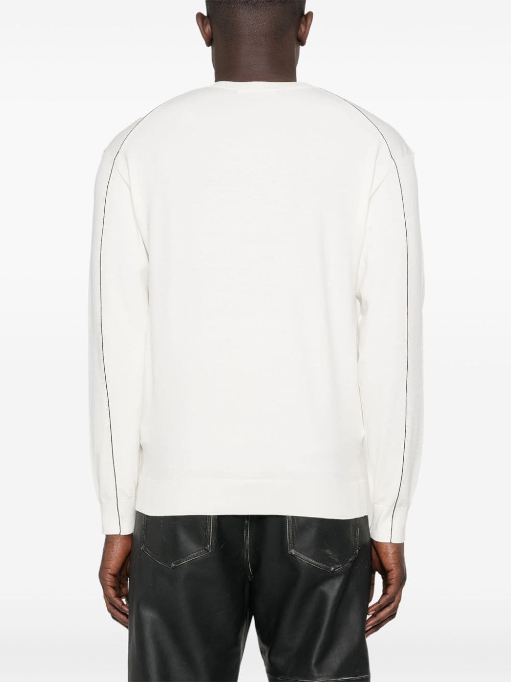 contrasting-seam jumper - 4