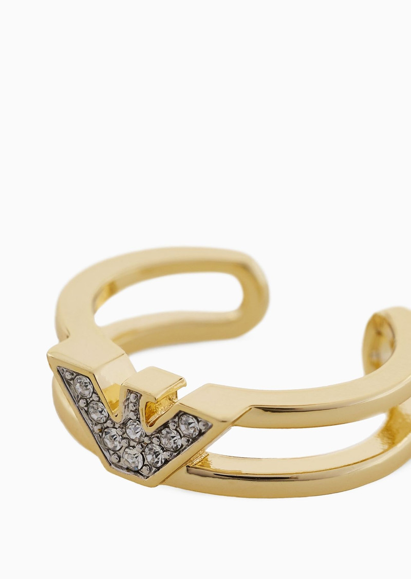 EMPORIO ARMANI Gold-Tone Brass Cuff Earrings outlook