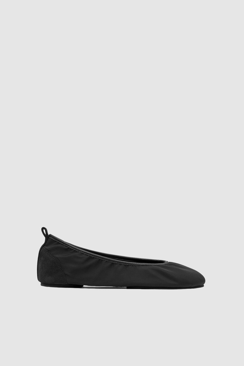 Satin Ballet Flat - Black 1