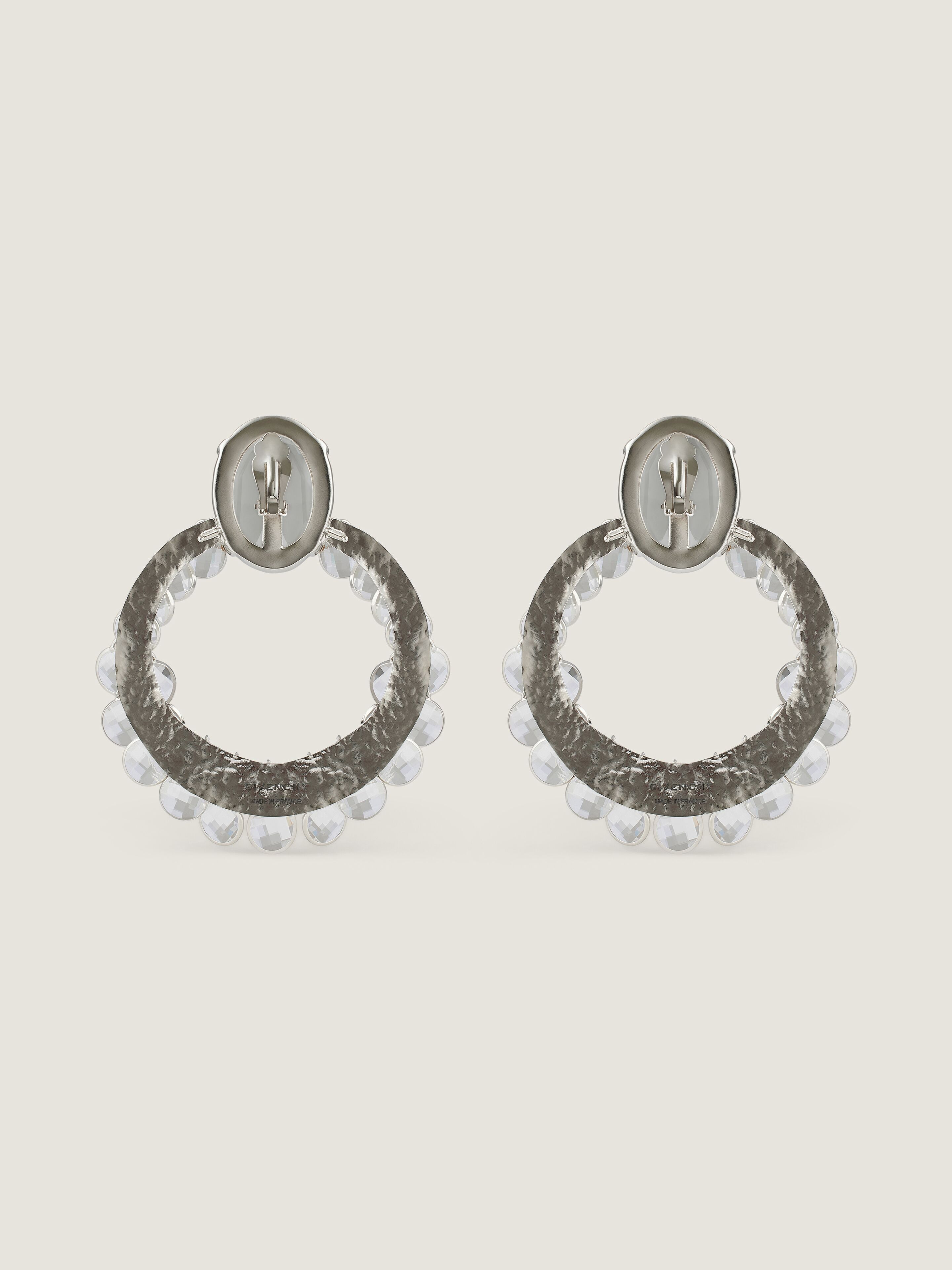 BROKEN CHANDELIER CLIP EARRINGS IN METAL AND CRYSTALS - 4