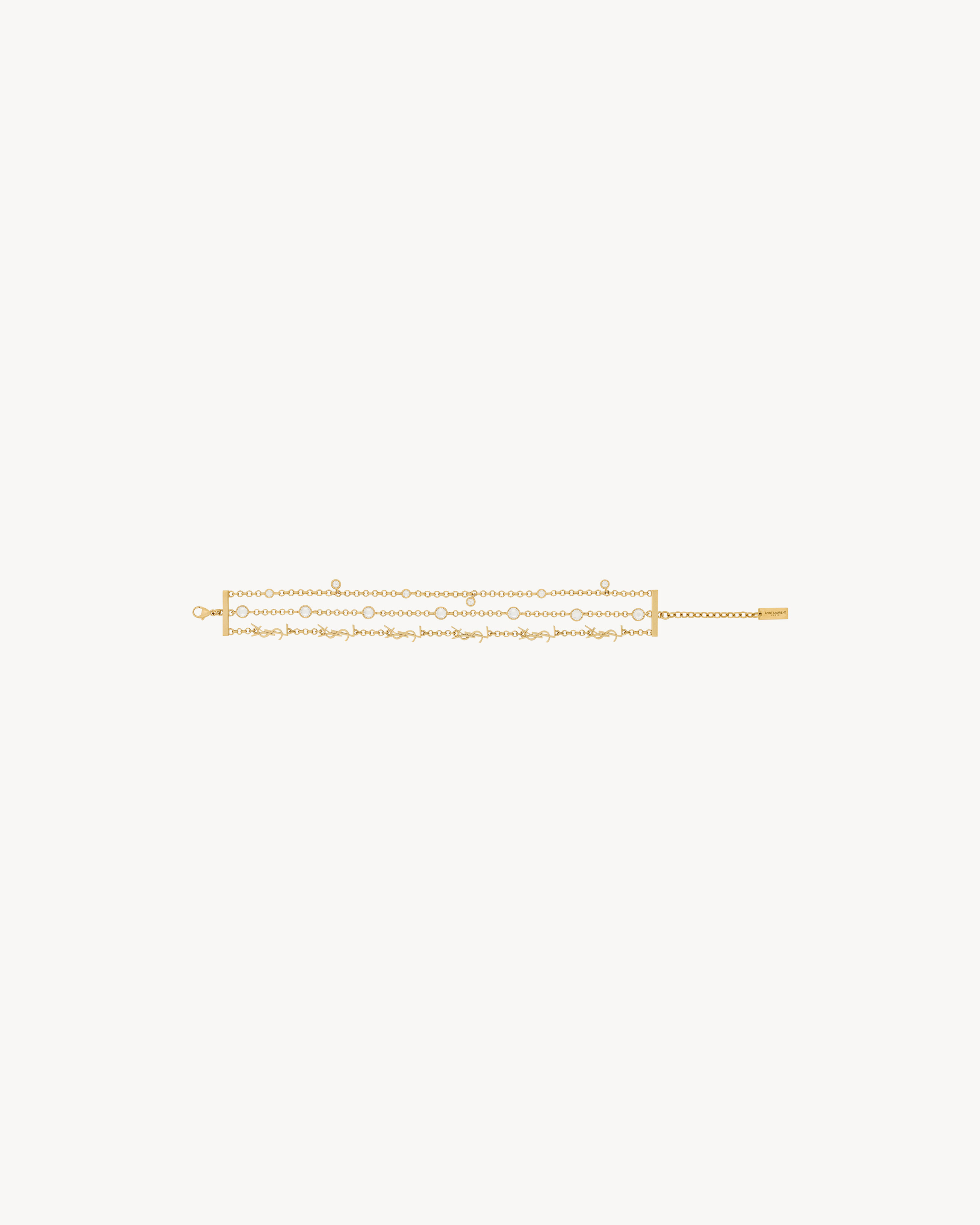 cassandre crystal multi-chain bracelet in metal - 3
