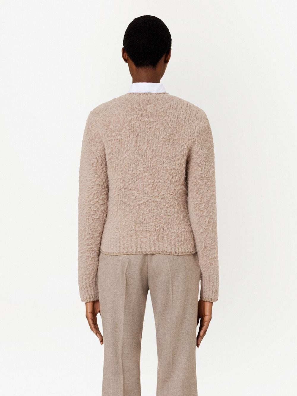 textured fitted jumper - 4