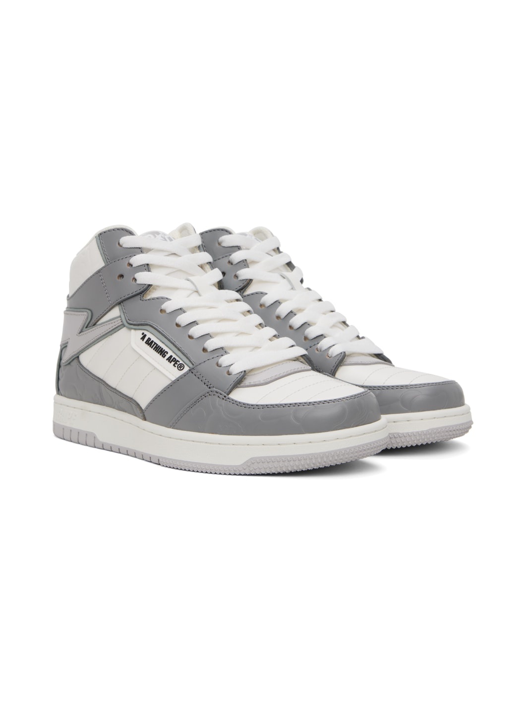Gray & White STA 88 Mid #1 M1 Sneakers - 4