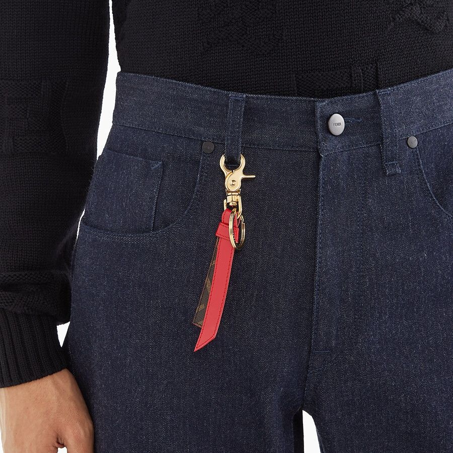 Red leather key case - 2