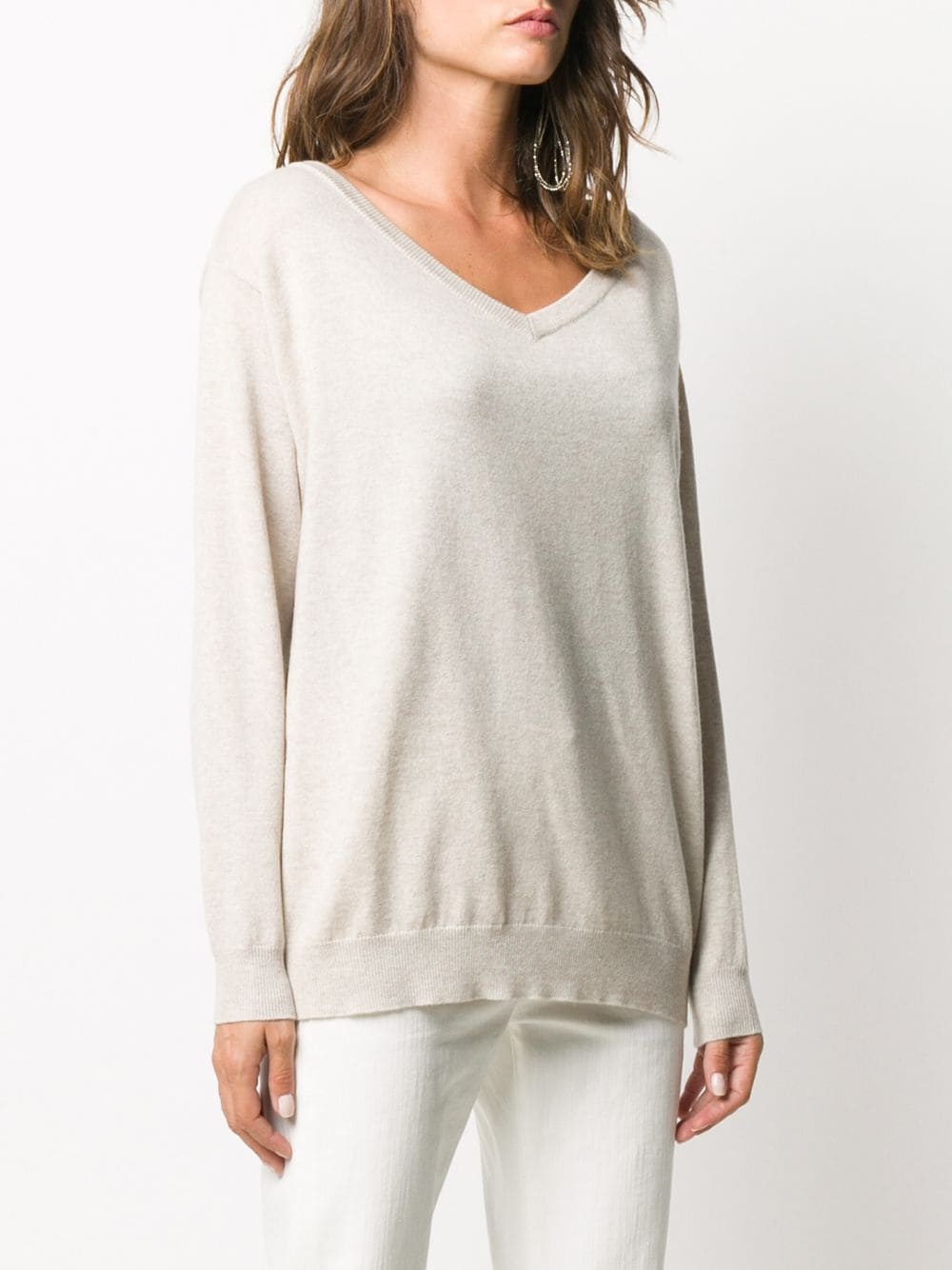 long-sleeve fitted jumper - 3