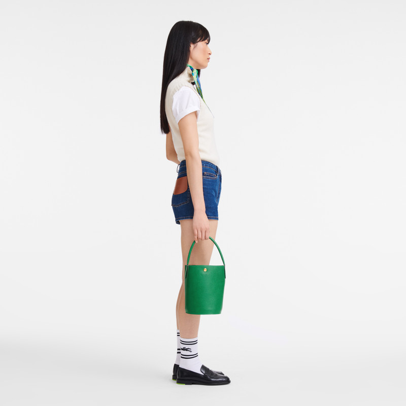 Longchamp Épure S Bucket bag Green - Leather outlook