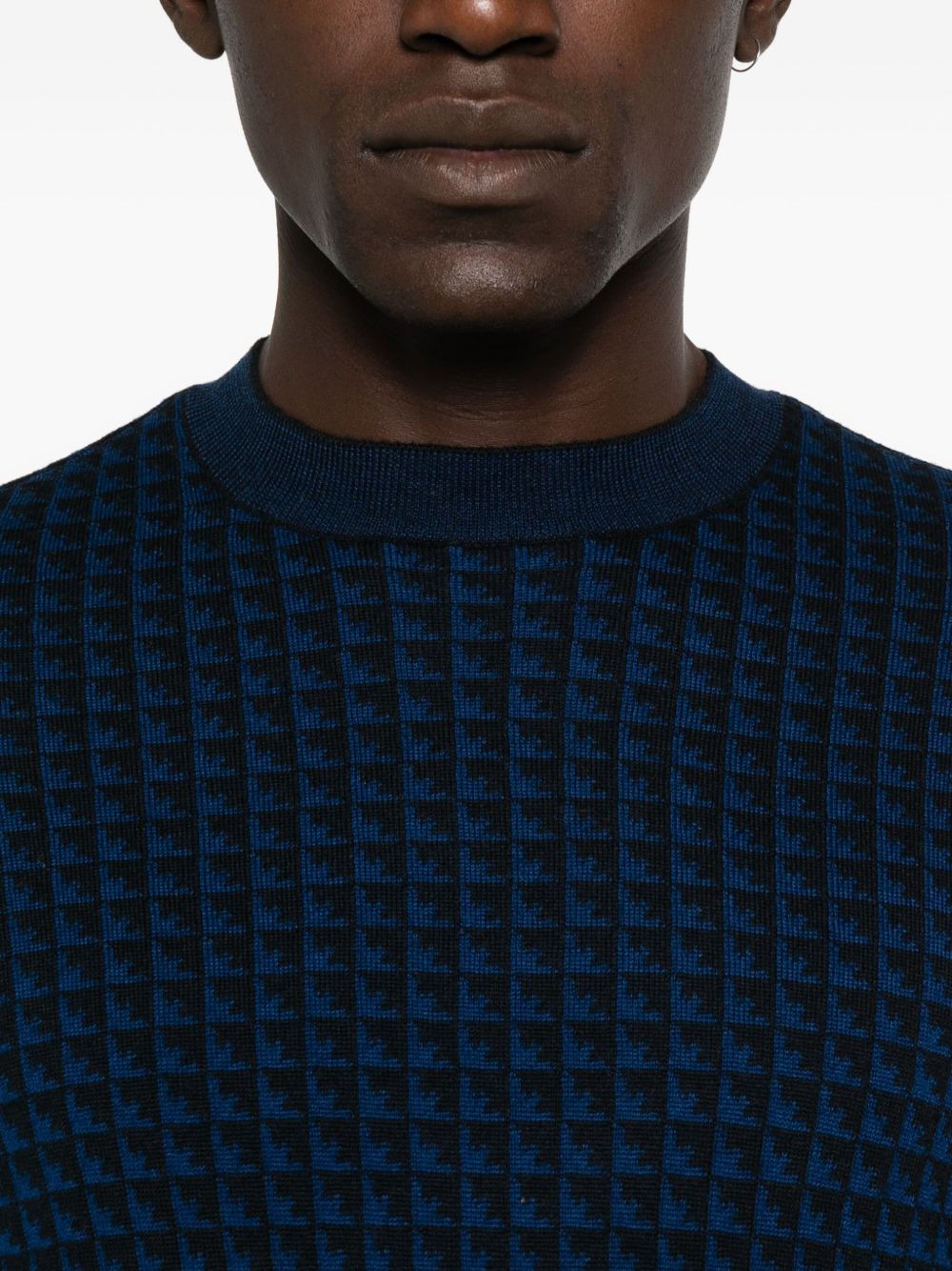 houndstooth wool sweater - 5