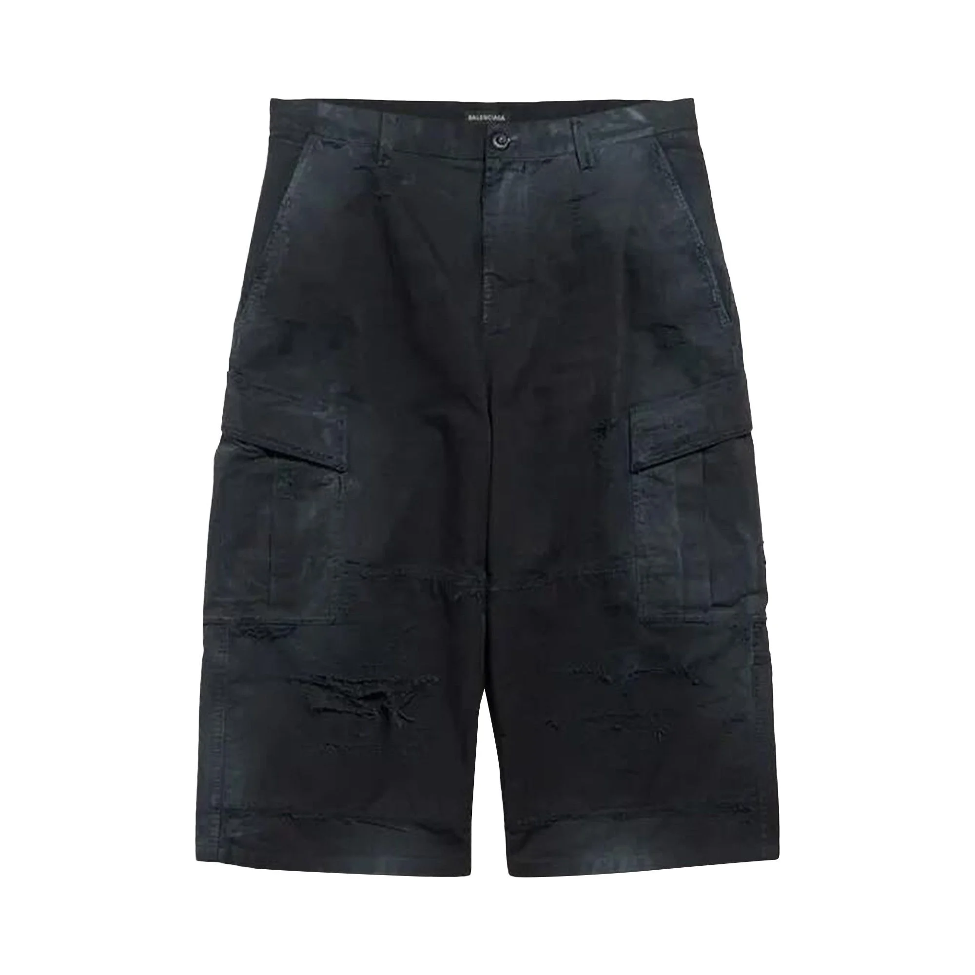 Balenciaga Cropped Cargo Pants 'Black' - 1