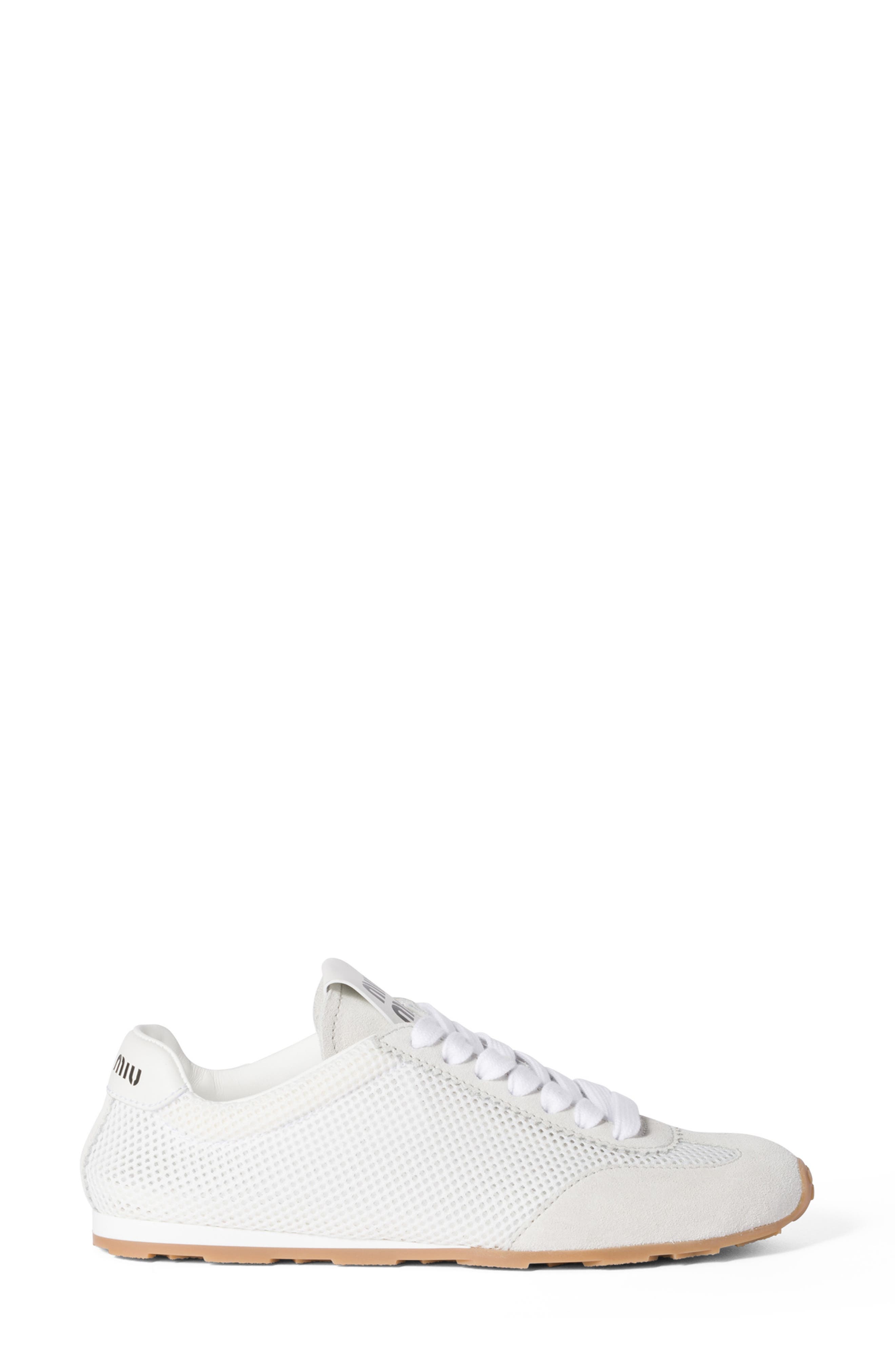 Miu Miu Plume Mesh Low Top Sneaker in Bianco at Nordstrom - 2