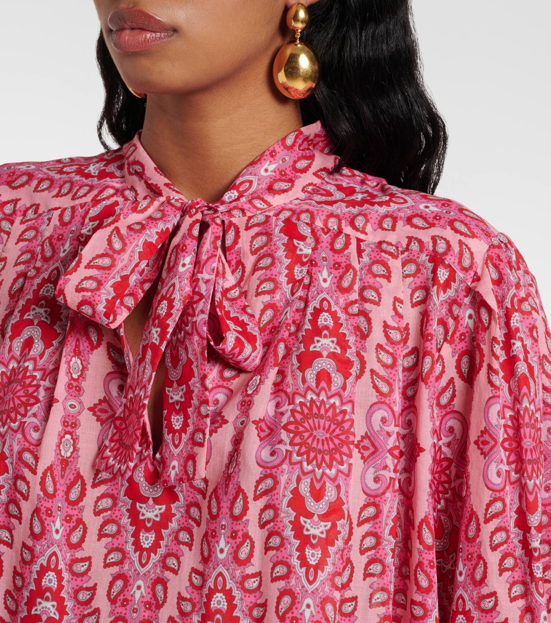 Printed cotton blouse - 4