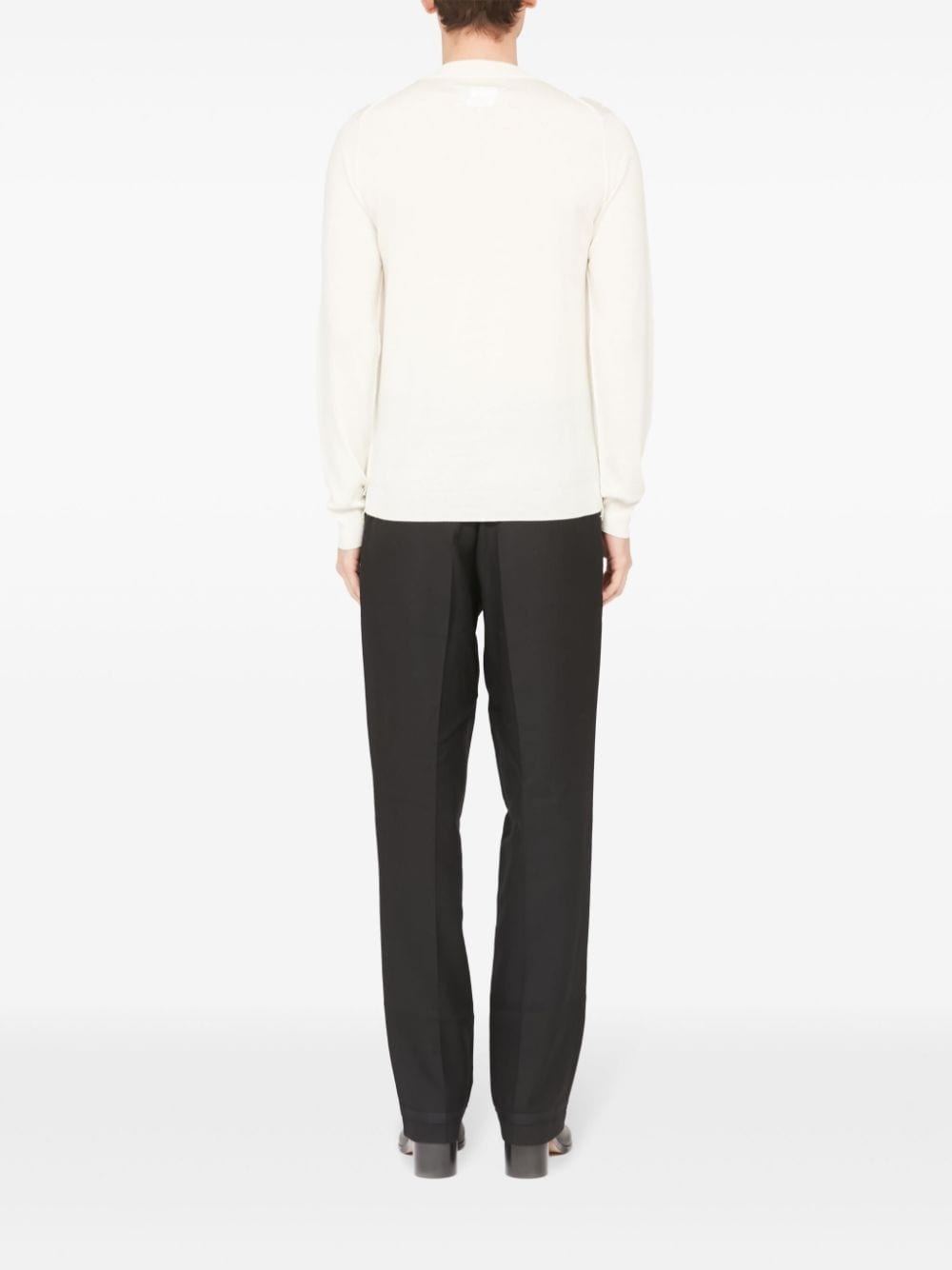 ribbed-edge wool sweater - 4