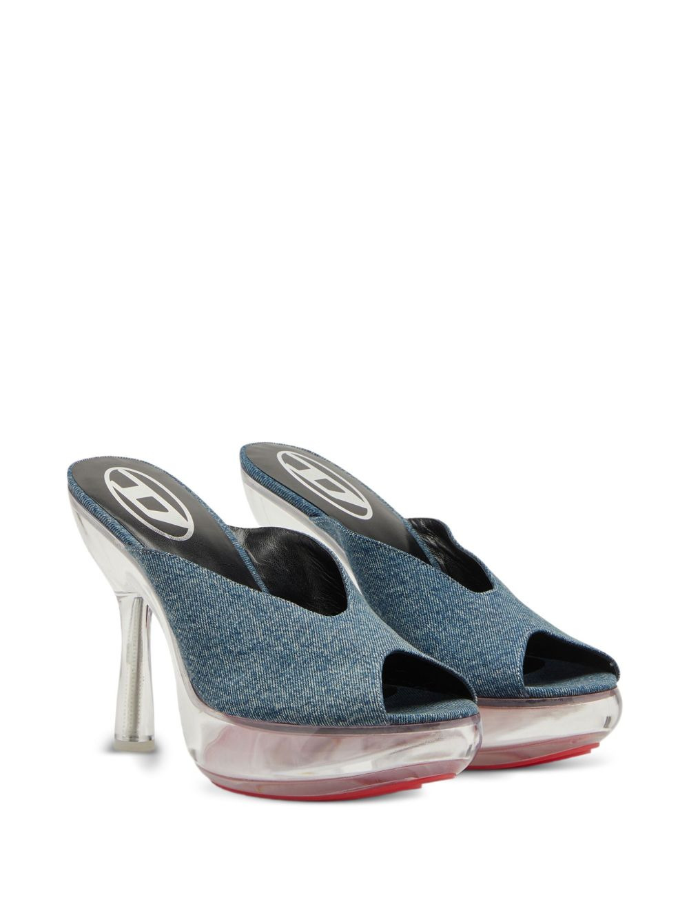 120mm D-Lake denim platform sandals - 2