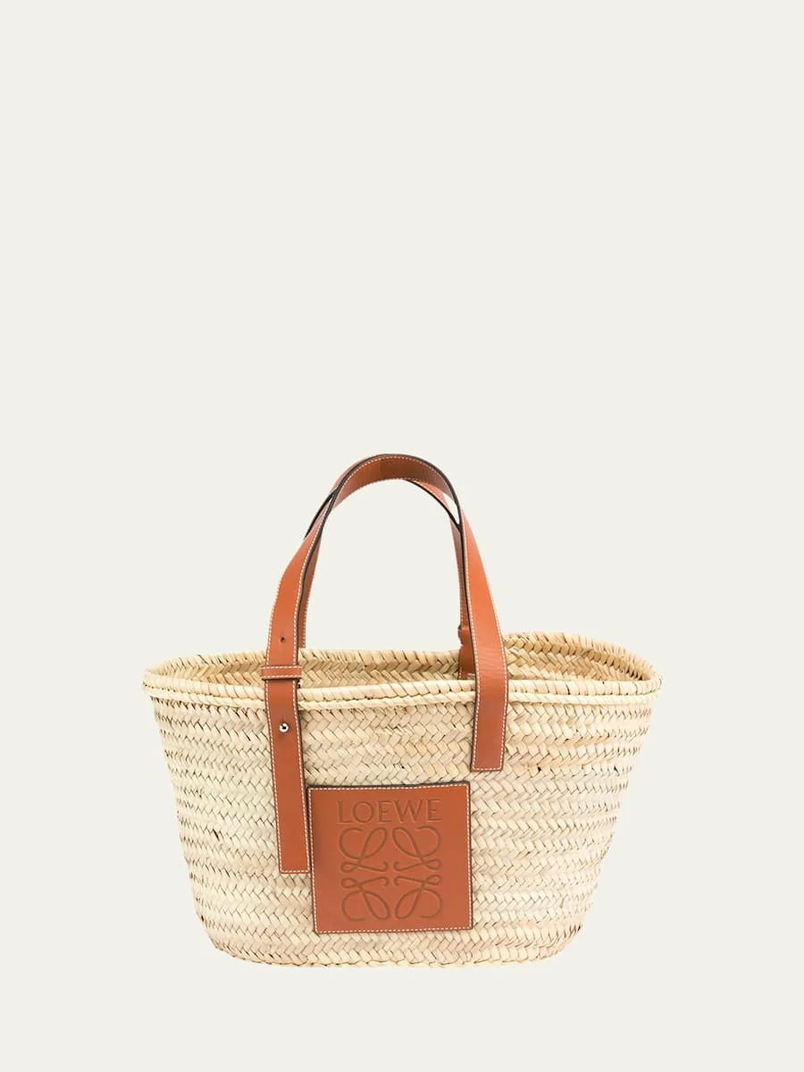 Basket Small Palm Tote Bag - 1