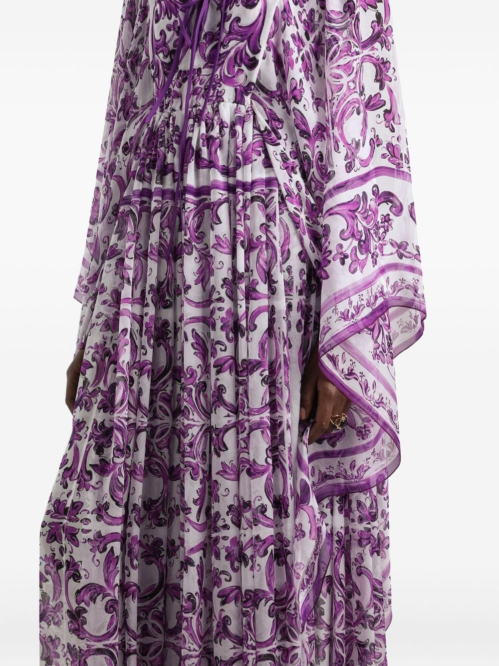 Majolica-print dress - 4