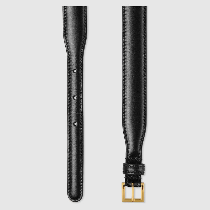 GUCCI Leather thin belt with Horsebit outlook